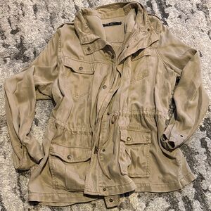 Max Jeans Utility Jacket in Tan